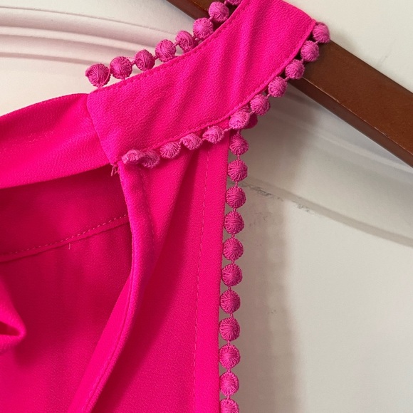 Sale! Naked Zebra Hot Pink Polyester Sleeveless Blouse Women’s Size Small - Picture 5 of 13